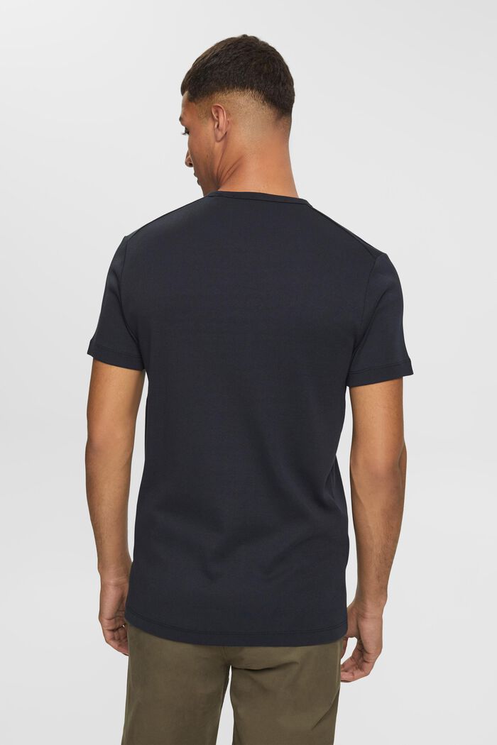 Camiseta en tejido jersey de corte ceñido, BLACK, detail image number 4