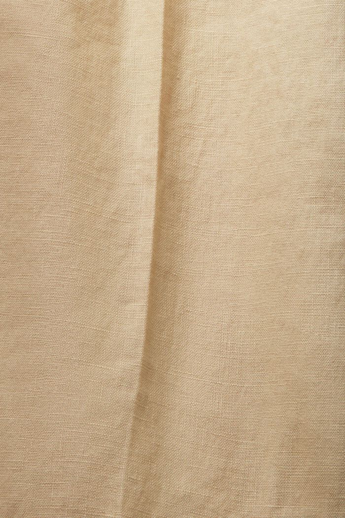Pantalones de lino con pernera ancha, SAND, detail image number 6