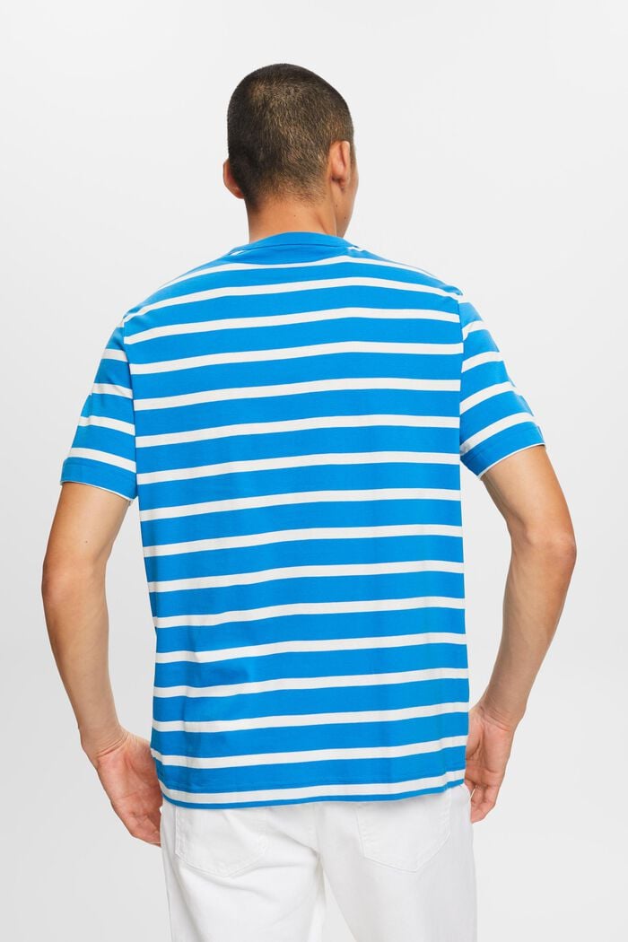 Camiseta a rayas en tejido jersey de algodón, BLUE, detail image number 3