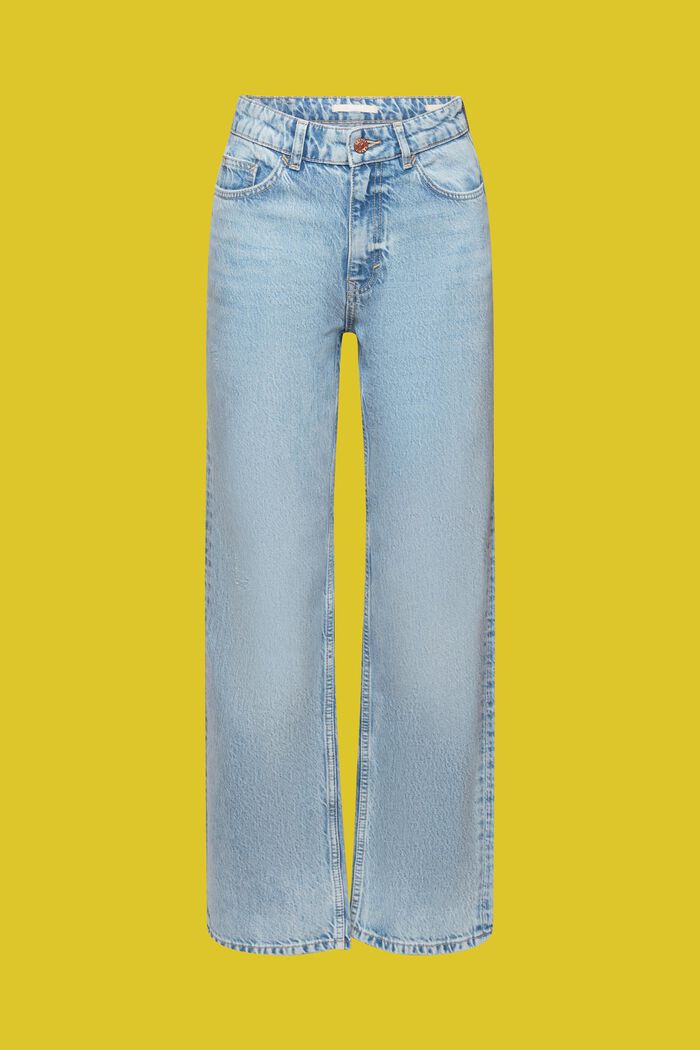 Jeans straight fit estilo años 80, BLUE LIGHT WASHED, detail image number 6