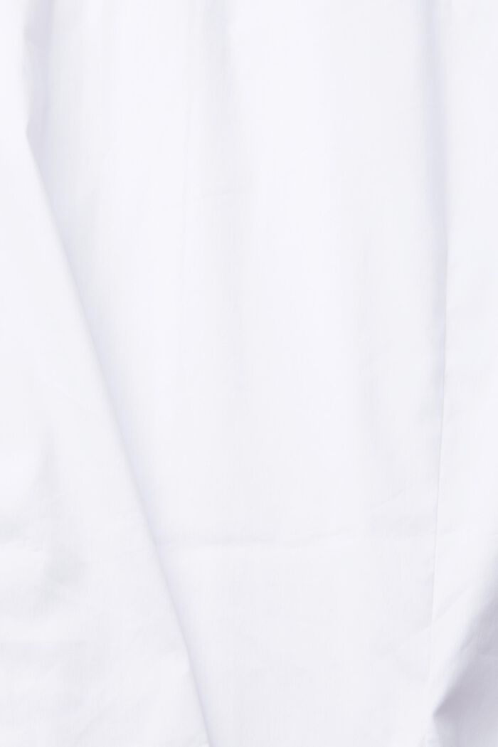 Blusa camisera de popelina, WHITE, detail image number 4