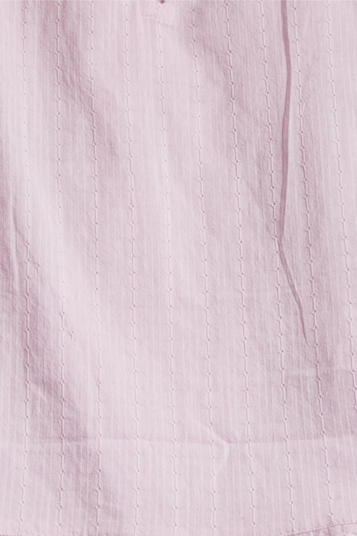 Blusa de manga corta con motivo bordado, PINK, detail image number 4