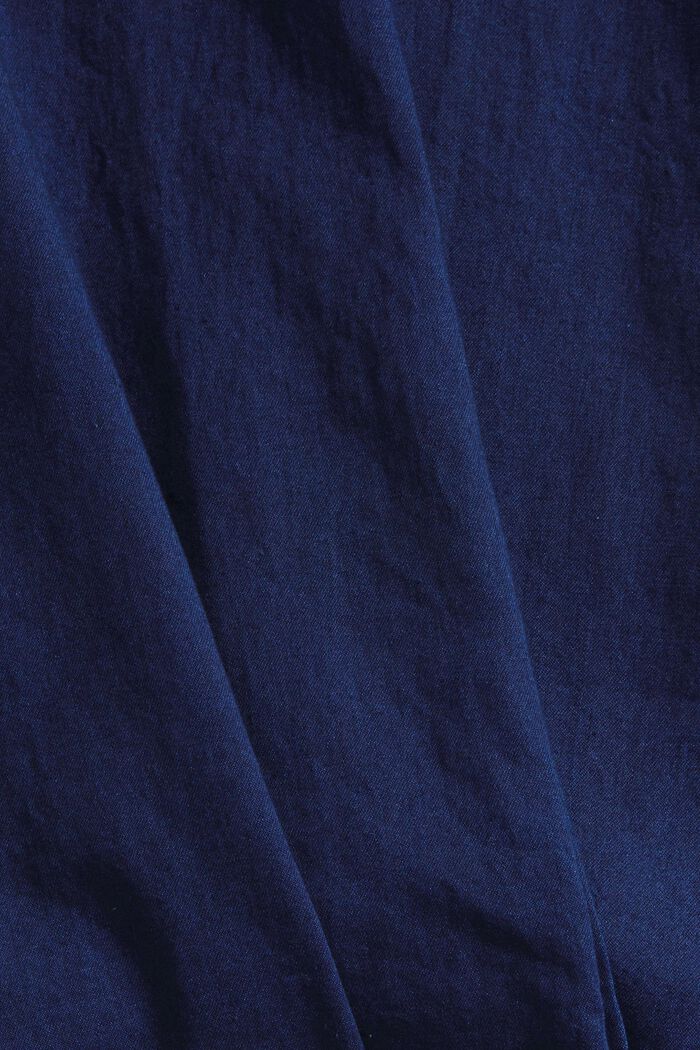 Camisa de algodón con acabado vaquero, BLUE DARK WASHED, detail image number 5