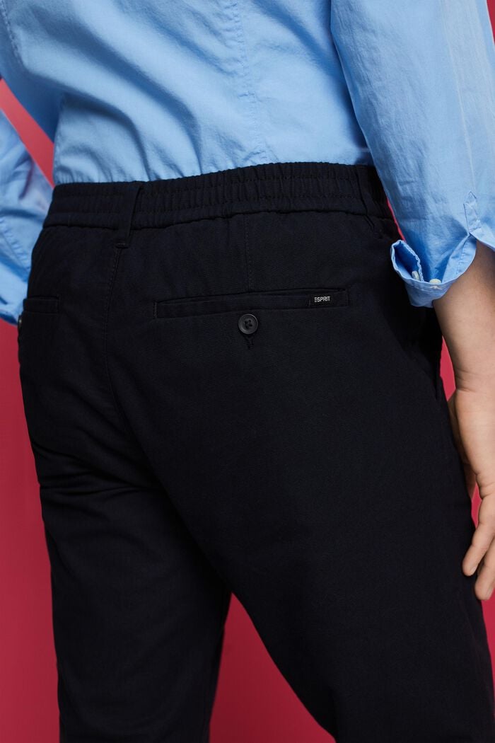 Pantalones chinos con acabado cepillado, NAVY, detail image number 4
