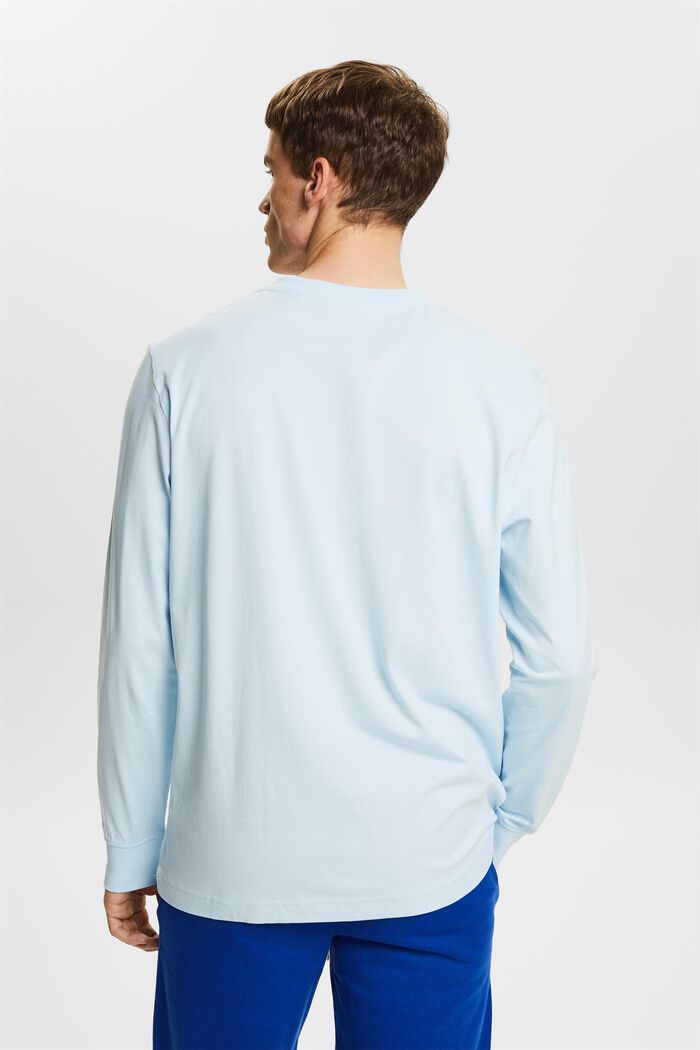 Top de tejido jersey con cuello tunecino, PASTEL BLUE, detail image number 3