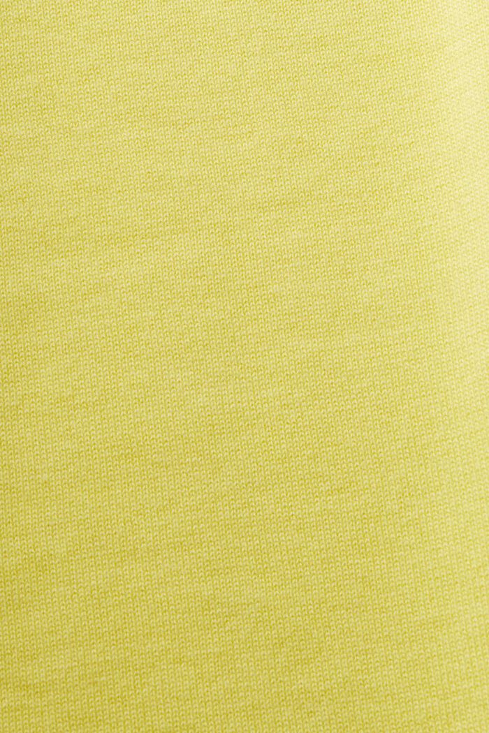 Jersey de algodón con cuello redondo, PASTEL YELLOW, detail image number 5