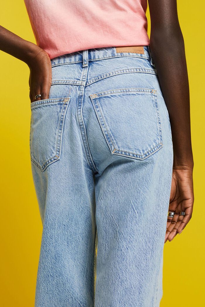 Jeans straight fit estilo años 80, BLUE LIGHT WASHED, detail image number 2