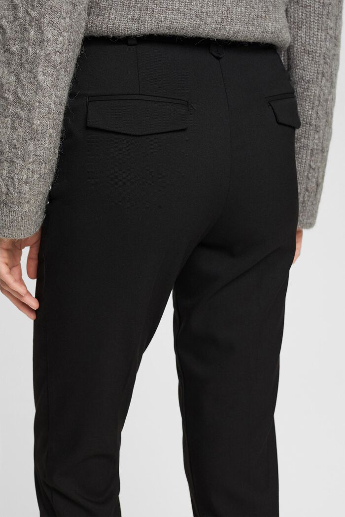 Pantalones de talle medio y pernera estrecha, BLACK, detail image number 4