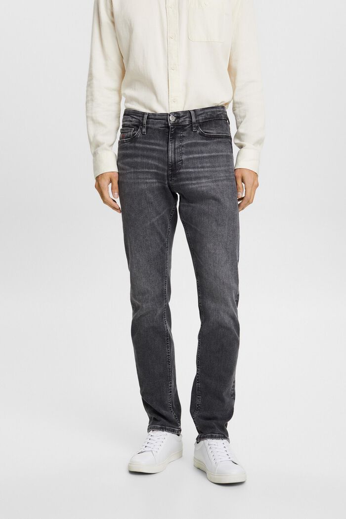 Jeans mid-rise slim fit, BLACK DARK WASHED, detail image number 1