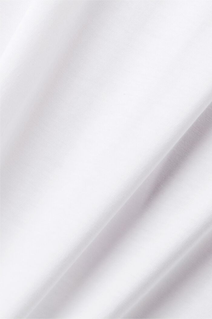 Camiseta de algodón con estampado, WHITE, detail image number 5