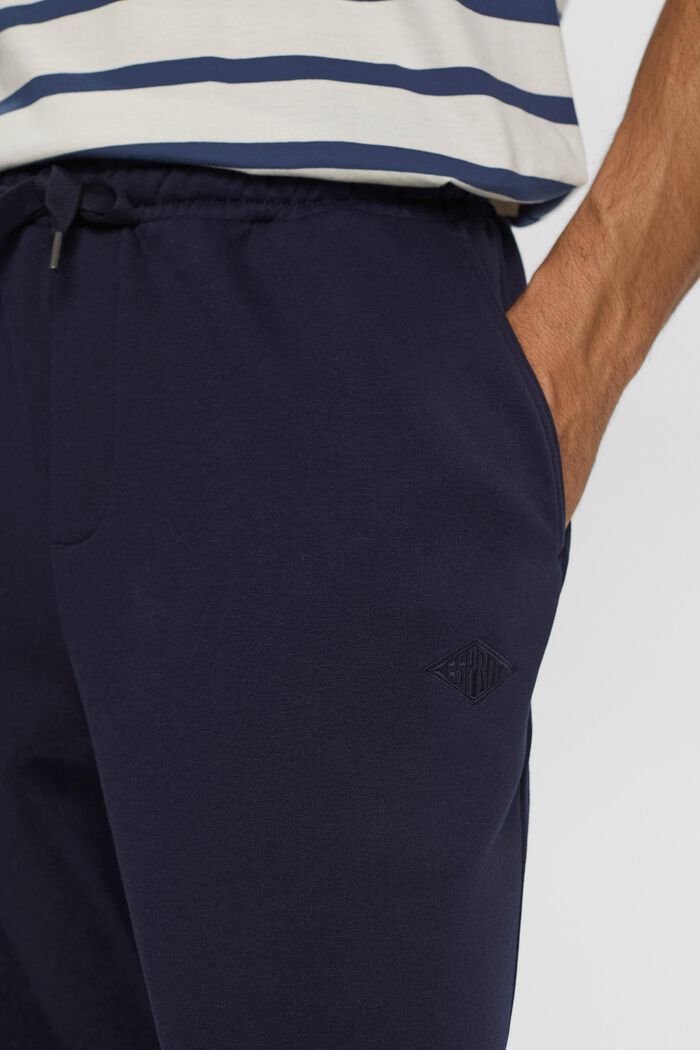 Pantalones deportivos con logotipo pespunteado, NAVY, detail image number 2