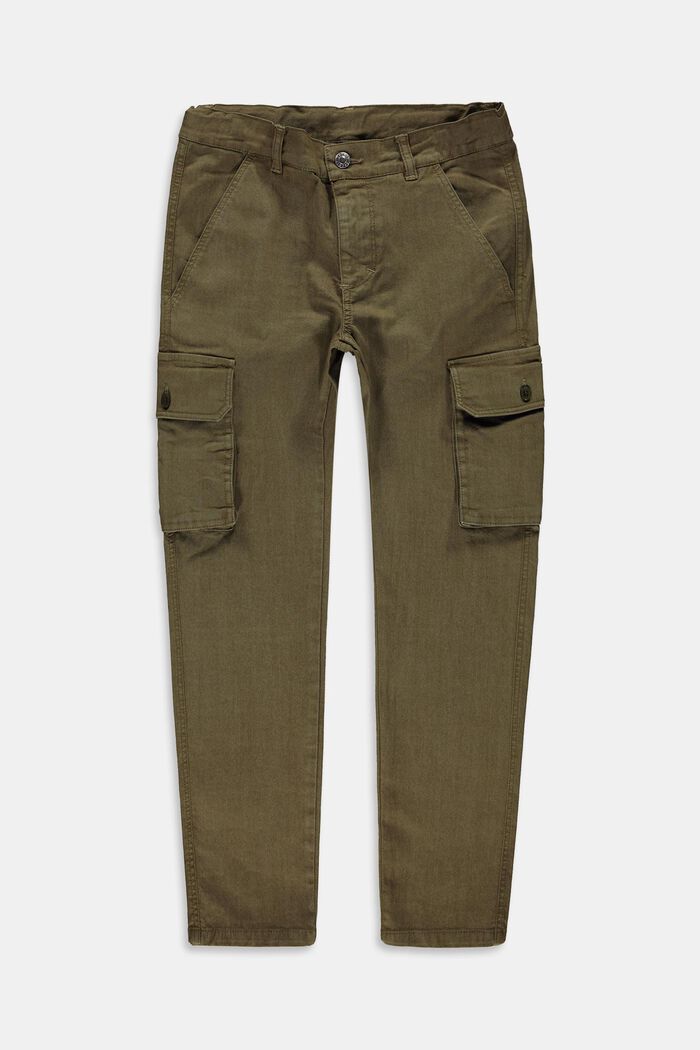Pantalón estilo cargo con cintura ajustable, OLIVE, detail image number 0