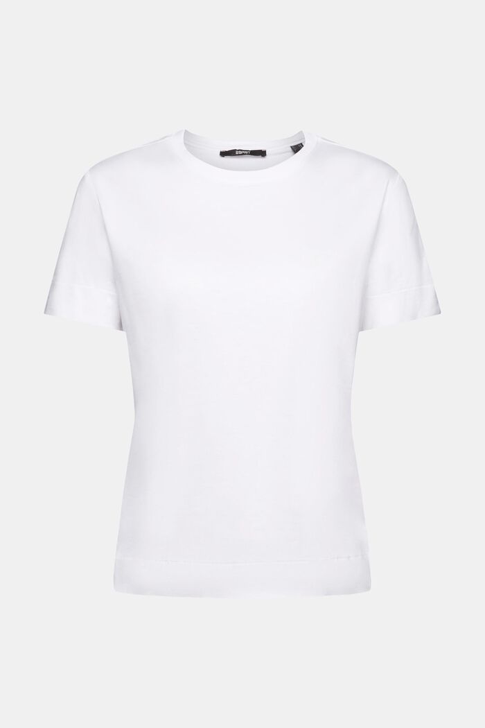 Camiseta con estampado en el pecho, WHITE, detail image number 6