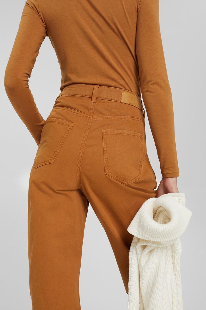 Pantalón de cintura alta, algodón ecológico, BARK, detail image number 5
