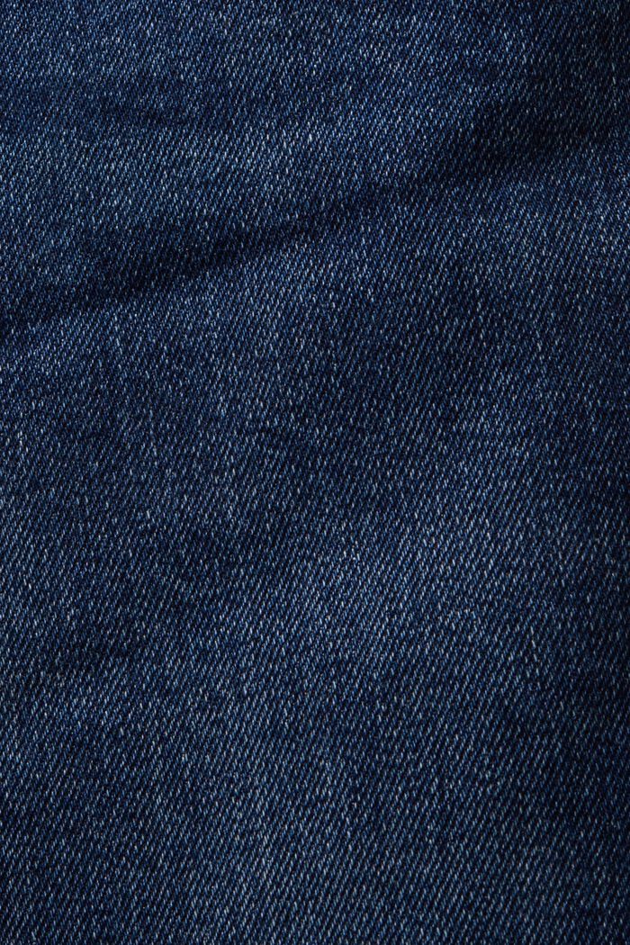 Jeans high-rise straight fit de estilo retro, BLUE DARK WASHED, detail image number 6