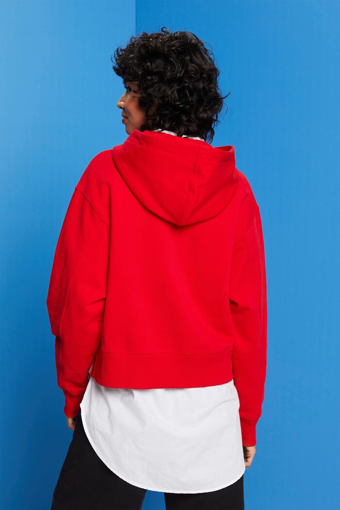 Sudadera con capucha corta, 100% algodón, RED, detail image number 3