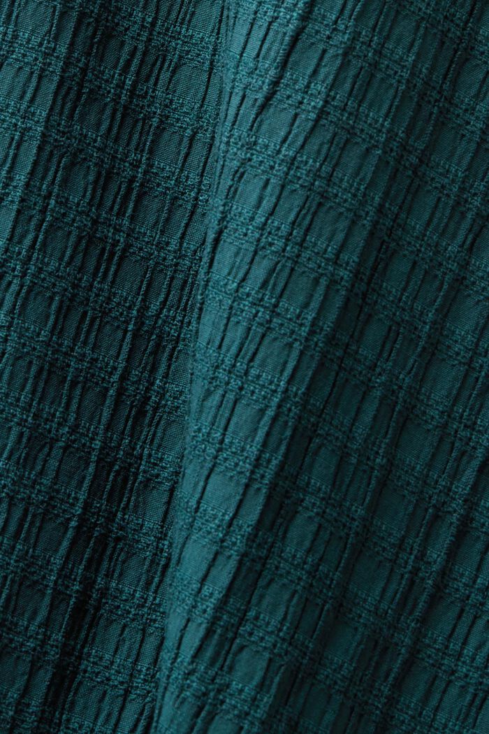 Falda midi con acabado arrugado, EMERALD GREEN, detail image number 5