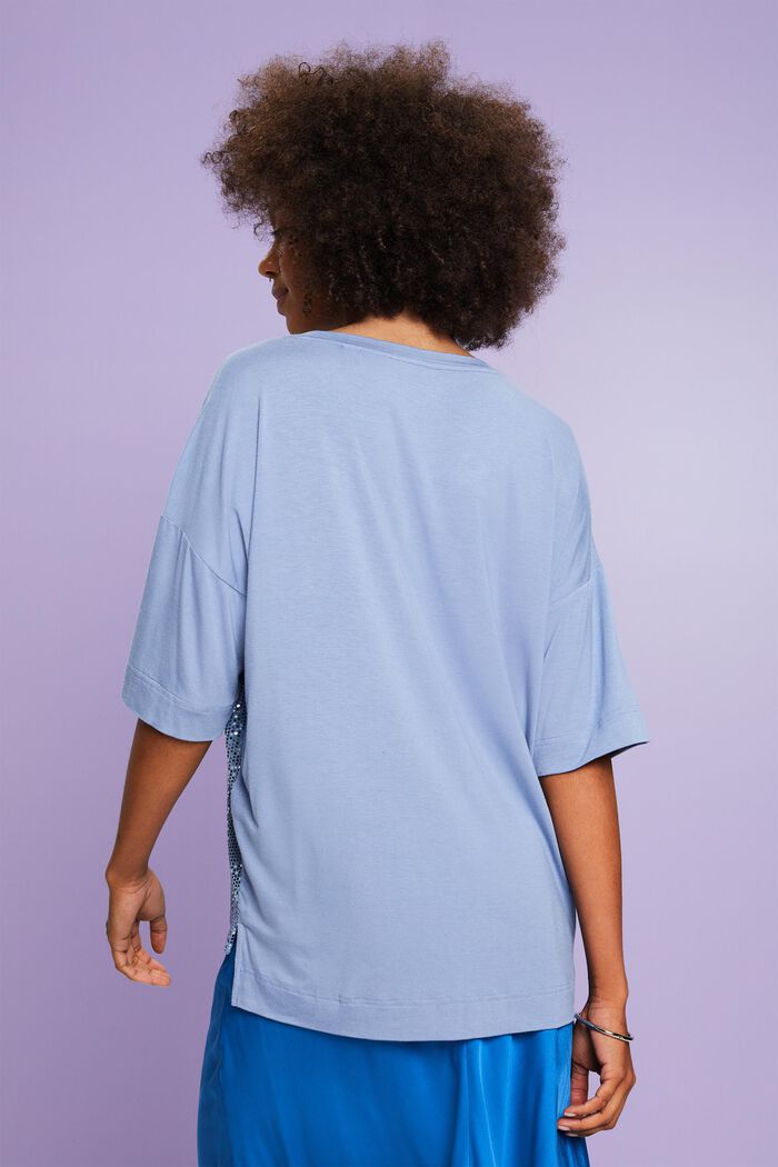 Camiseta oversize con aplicación de lentejuelas, BLUE LAVENDER, detail image number 2