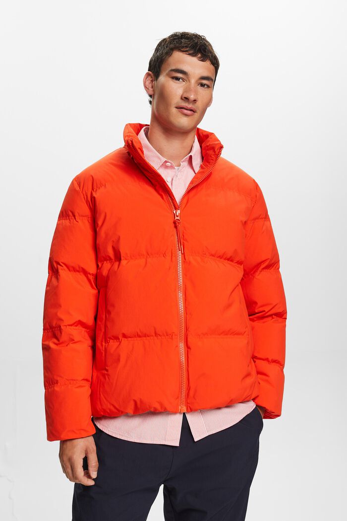 Reciclada: chaqueta acolchada con plumón, BRIGHT ORANGE, detail image number 0