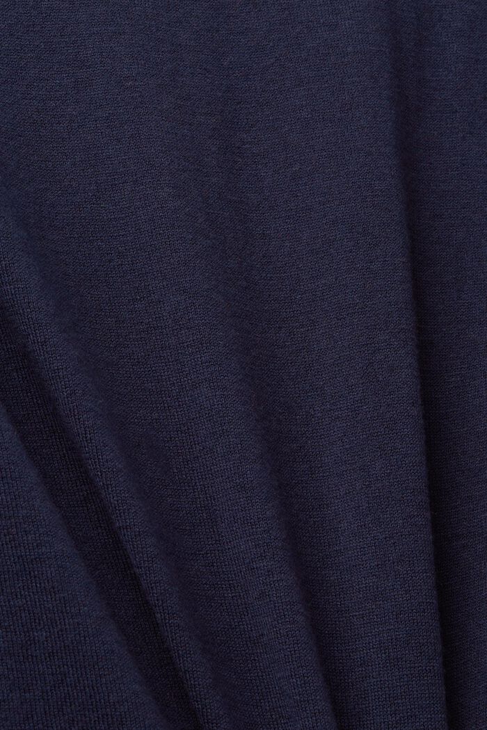 Jersey con lino y mangas cortas, NAVY, detail image number 5