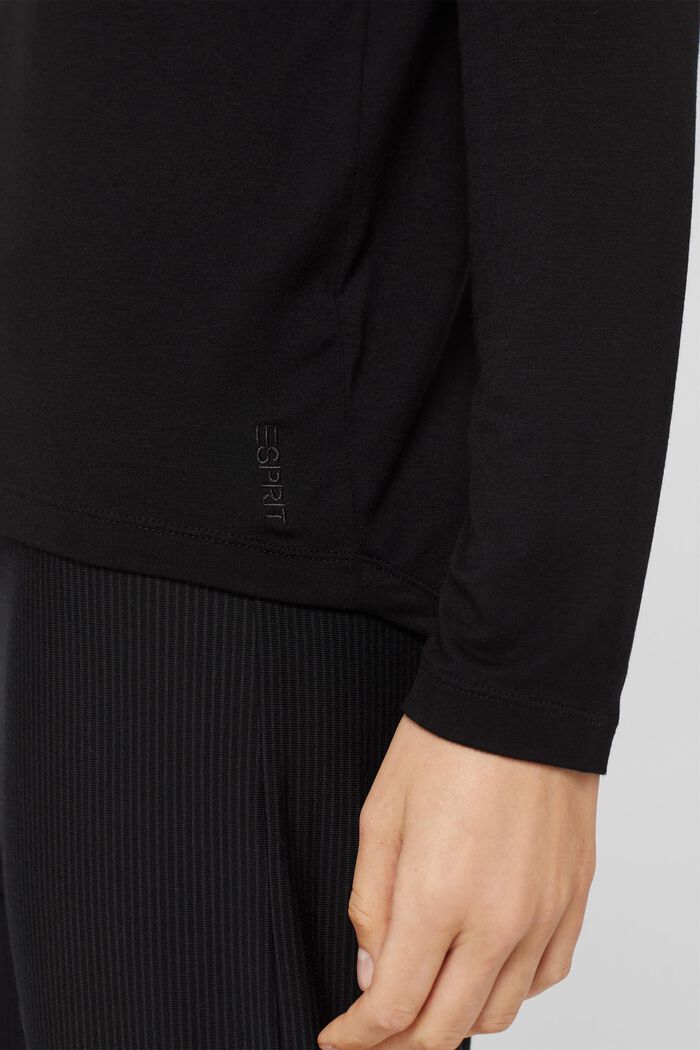 Camiseta de pijama de LENZING™ ECOVERO™, BLACK, detail image number 3