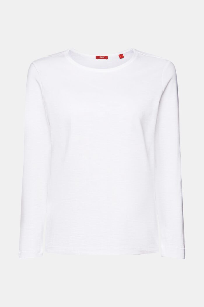 Camiseta de manga larga, 100% algodón, WHITE, detail image number 6