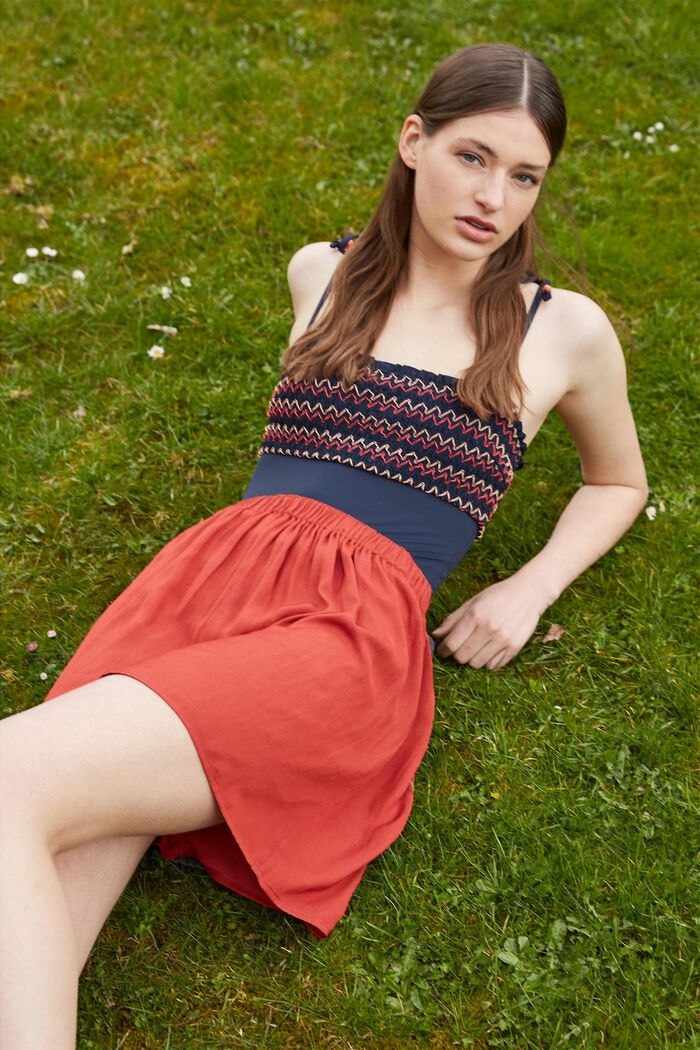 Minifalda con cintura elástica, TERRACOTTA, detail image number 5