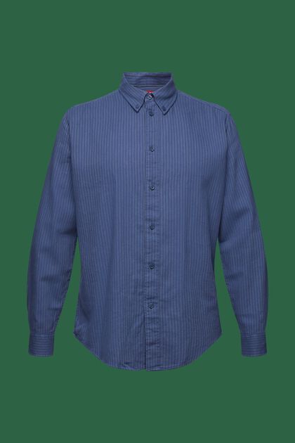 Camisa de franela de algodón con diseño de raya diplomática