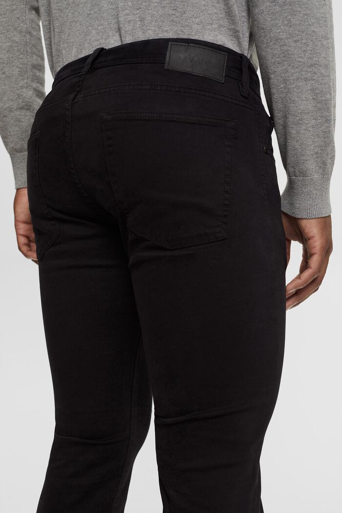 Pantalones slim fit, algodón ecológico, BLACK, detail image number 4