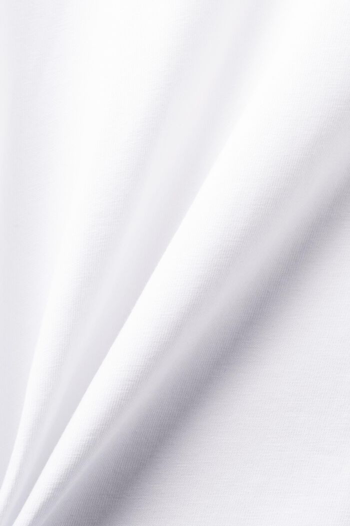 Camiseta de algodón con logotipo, WHITE, detail image number 6