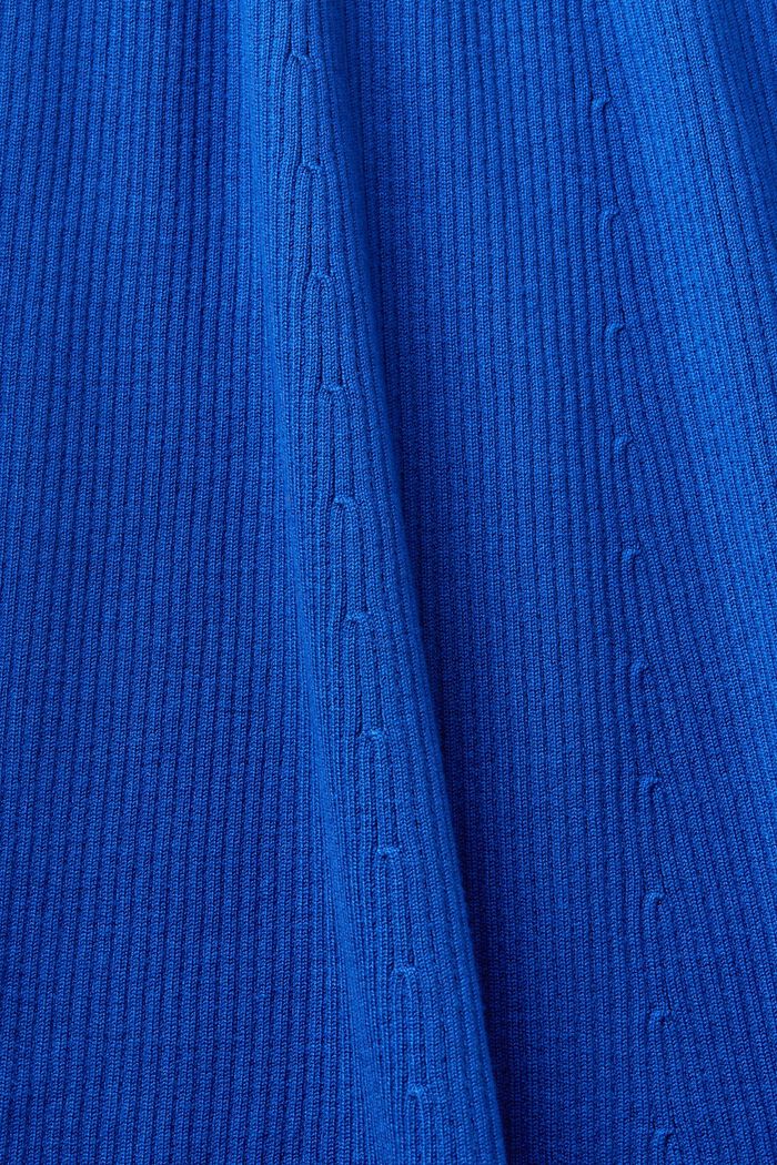 Vestido midi acanalado sin mangas, BRIGHT BLUE, detail image number 5