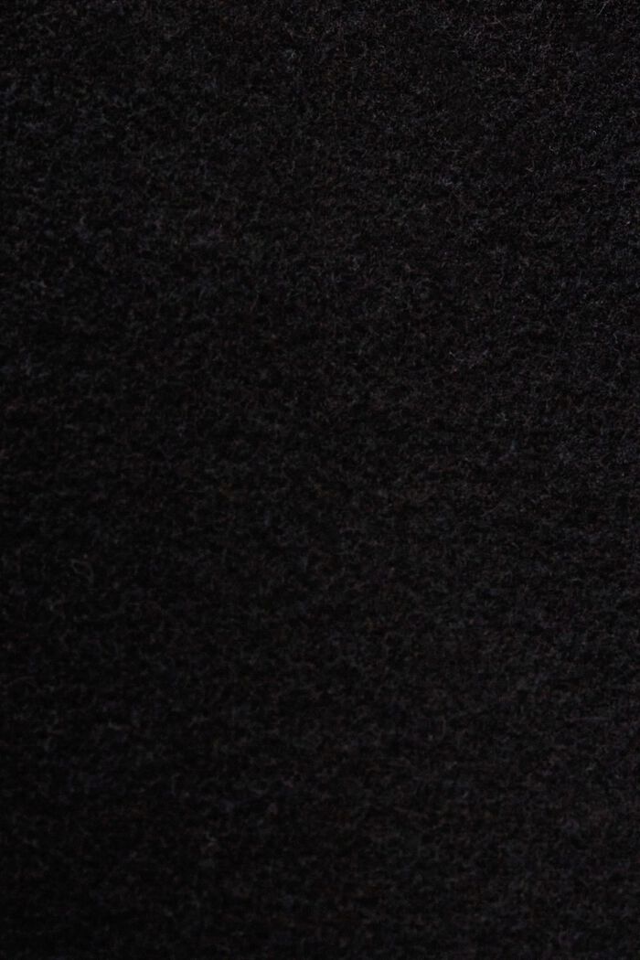 Abrigo en mezcla de lana, BLACK, detail image number 5