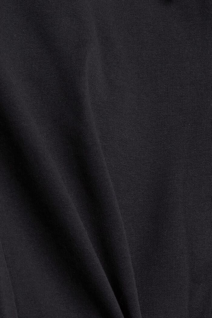 Pantalón jogging ajustado en mezcla de algodón, BLACK, detail image number 4