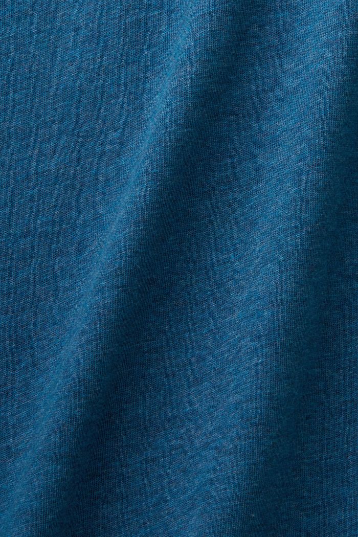 Camiseta de cuello redondo, 100% algodón, GREY BLUE, detail image number 4