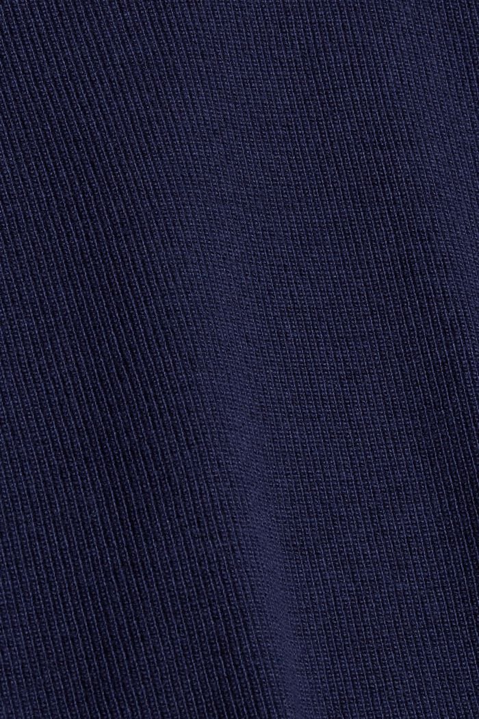 Con lana/cachemir: jersey con cuello en cascada, NAVY, detail image number 4