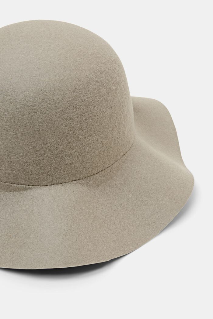 Sombrero de fieltro de lana, LIGHT TAUPE, detail image number 1
