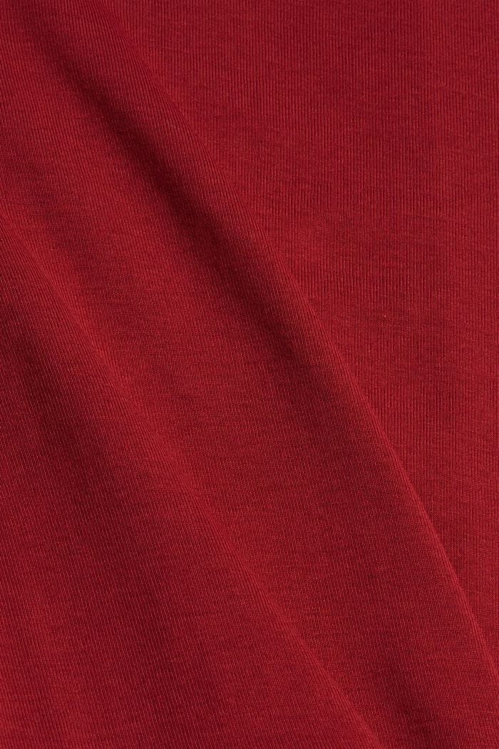 Vestido de jersey en 100 % algodón ecológico, DARK RED, detail image number 4
