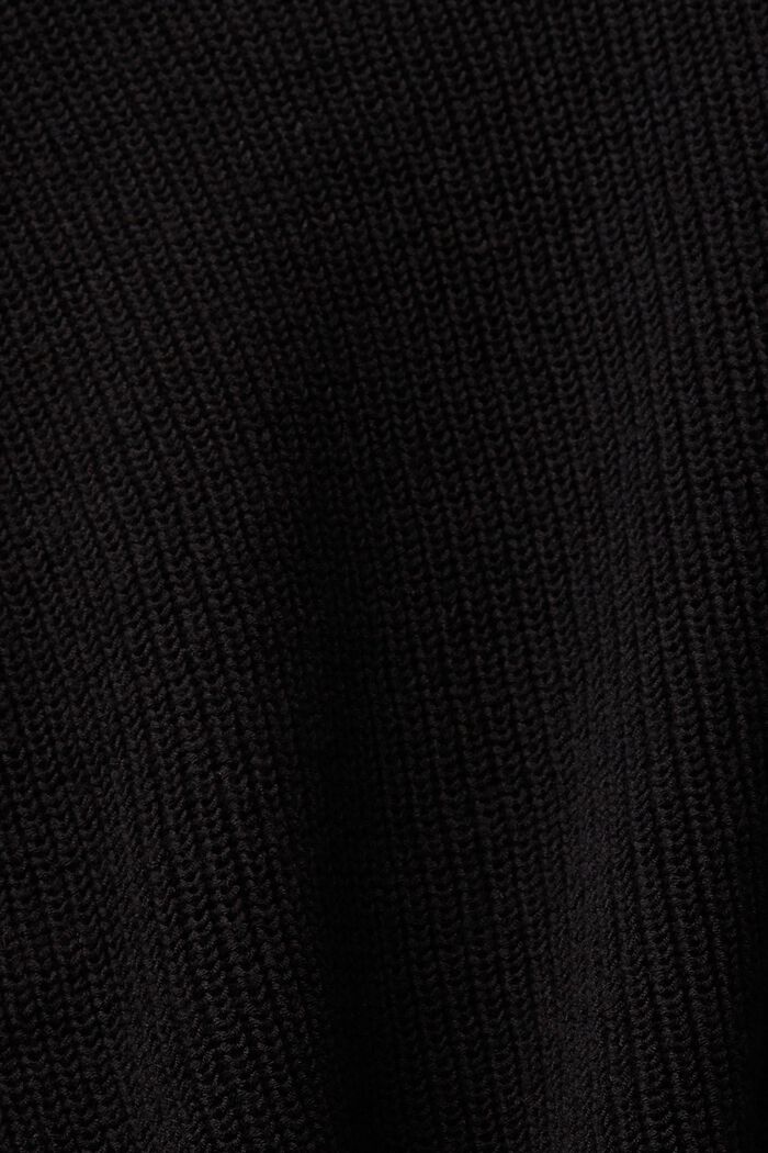 Jersey de punto con cuello alto, BLACK, detail image number 6