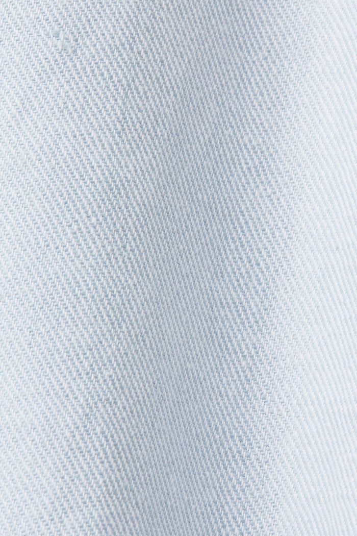 Blazer de doble botonadura en lino y algodón, LIGHT BLUE LAVENDER, detail image number 5