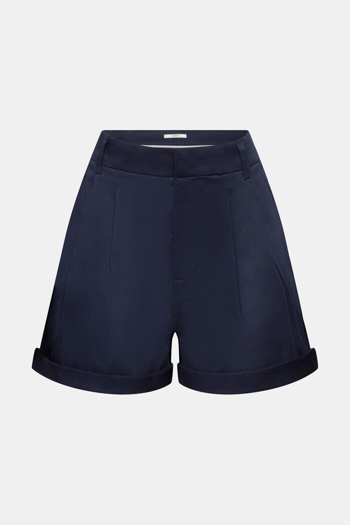 Pantalones cortos de satén con efecto lavado, NAVY, detail image number 6
