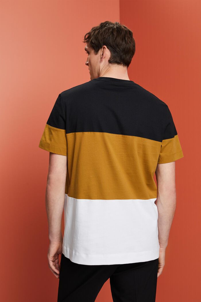 Camiseta con bloques de colores, 100% algodón, BLACK, detail image number 3