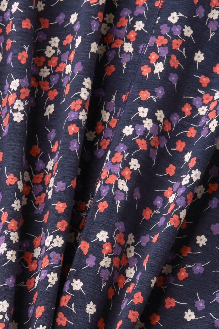 Camiseta sin mangas con estampado floral allover, NAVY, detail image number 5