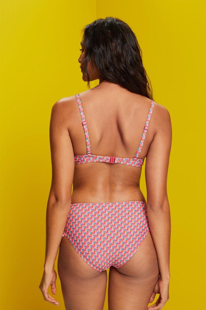 Top de bikini de aros de tejido reciclado con relleno, PINK FUCHSIA, detail image number 2