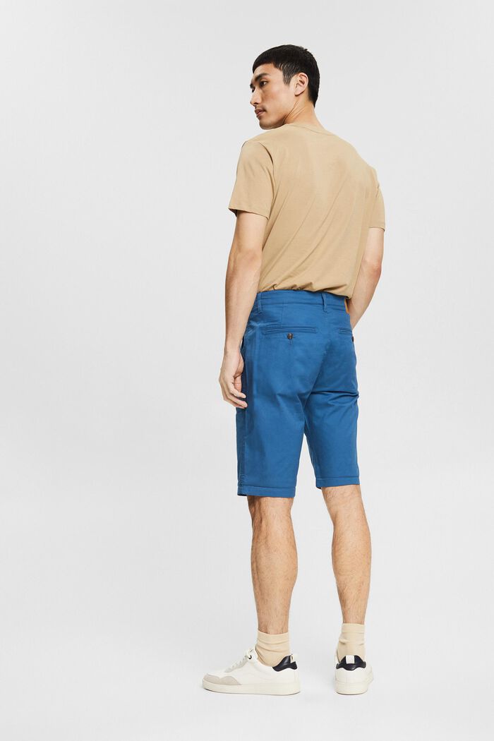 Pantalón corto en mezcla de algodón, BLUE, detail image number 3