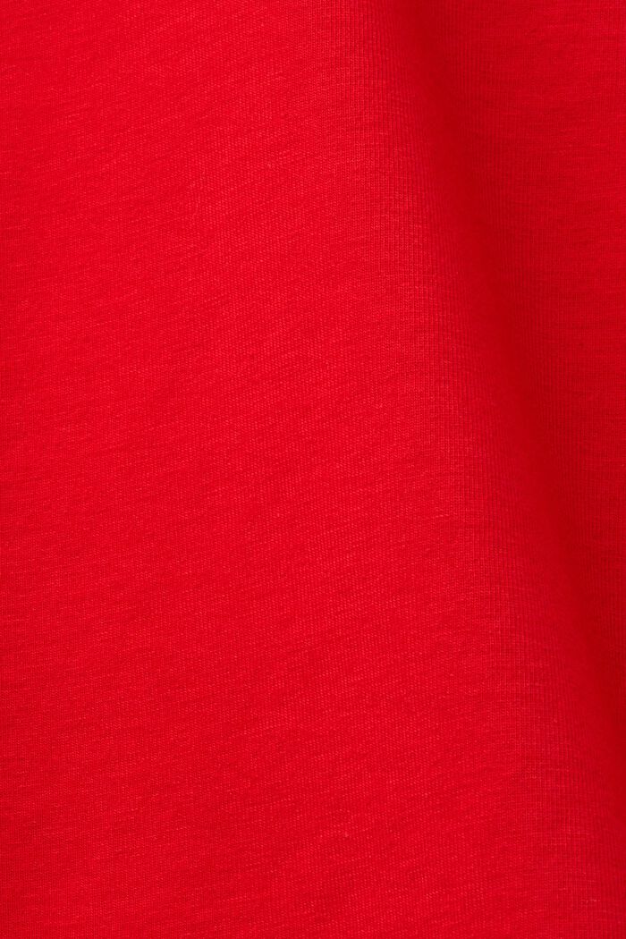 Camiseta corta con banda de purpurina, RED, detail image number 5