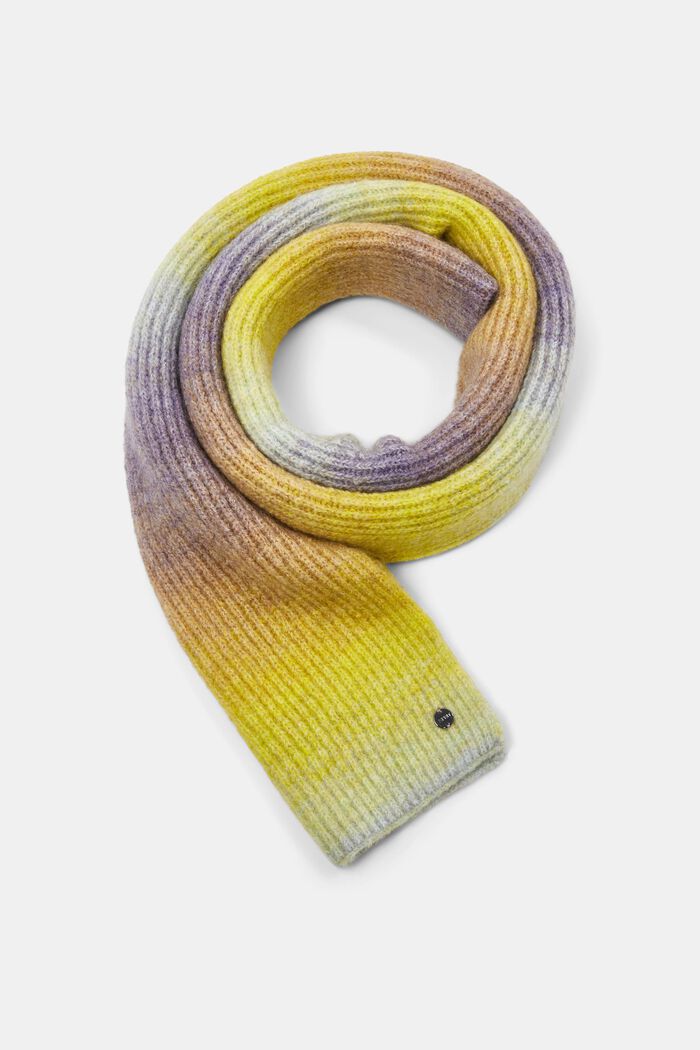 Bufanda de punto multicolor con lana