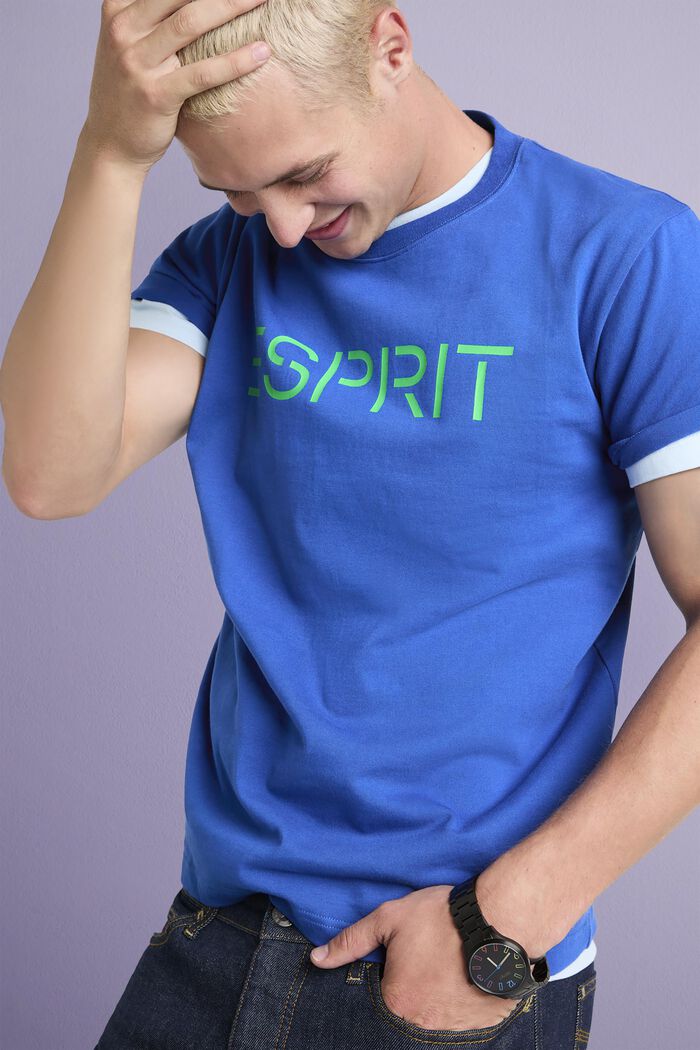 Camiseta unisex en jersey de algodón con logotipo, BRIGHT BLUE, detail image number 5
