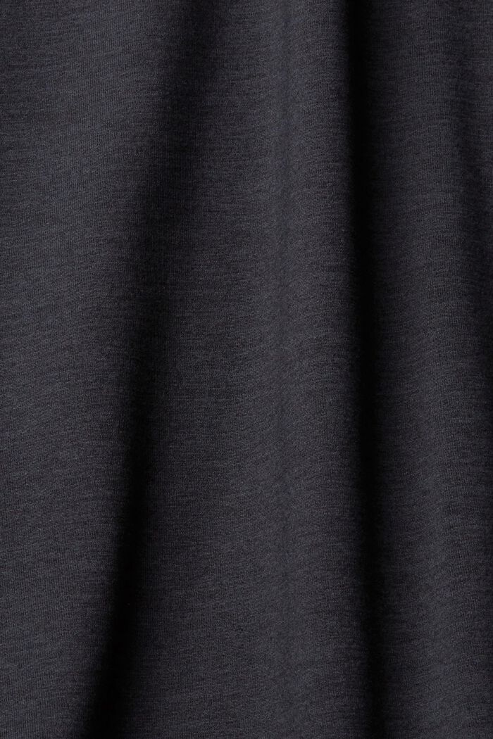 Camiseta de manga larga con cremallera corta, BLACK, detail image number 6