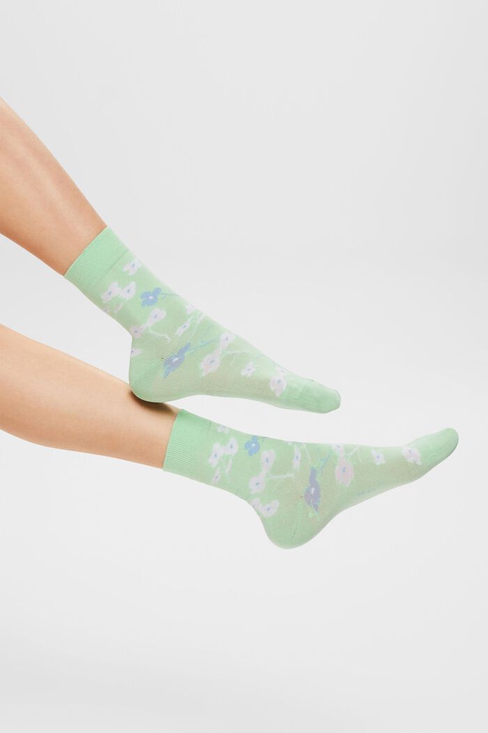Pack de 2 calcetines de punto grueso estampados, GREEN / BLUE, detail image number 1