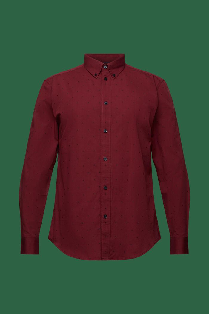 Camiseta de corte ajustado en algodón bordado, GARNET RED, detail image number 6